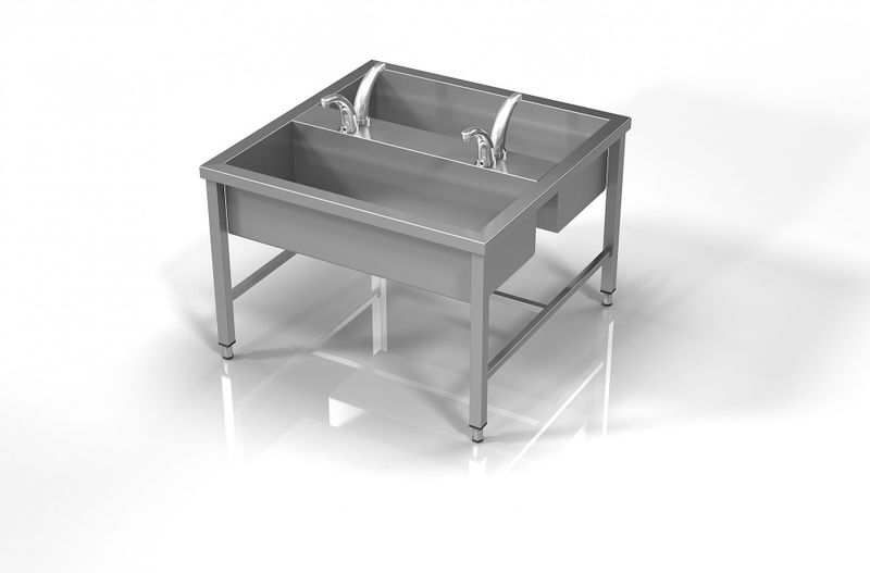 Kontaktløs håndvask, med variabel størrelse for 4 personer