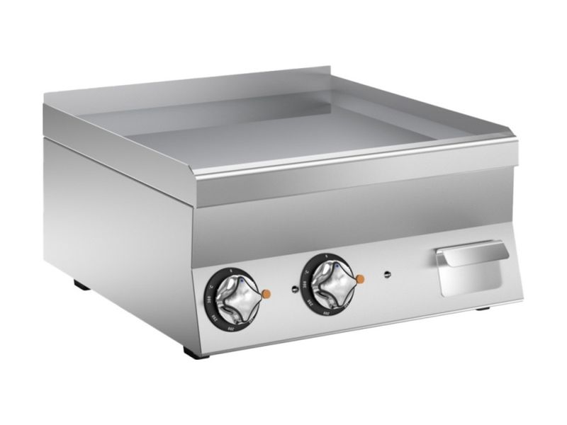 Mareno FT66EL2 Flatgrill 600 mm, elektrisk, glatt støpejern