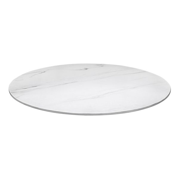Bordplate Sten Ø 70 cm, Hvit